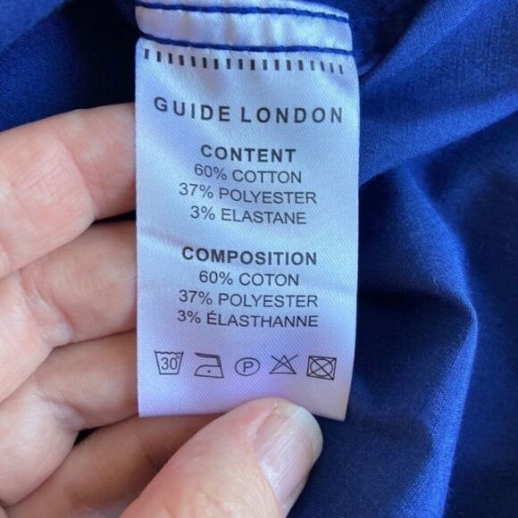 Guide London Blue Print Premium Button Shirt XL - Picture 6 of 6